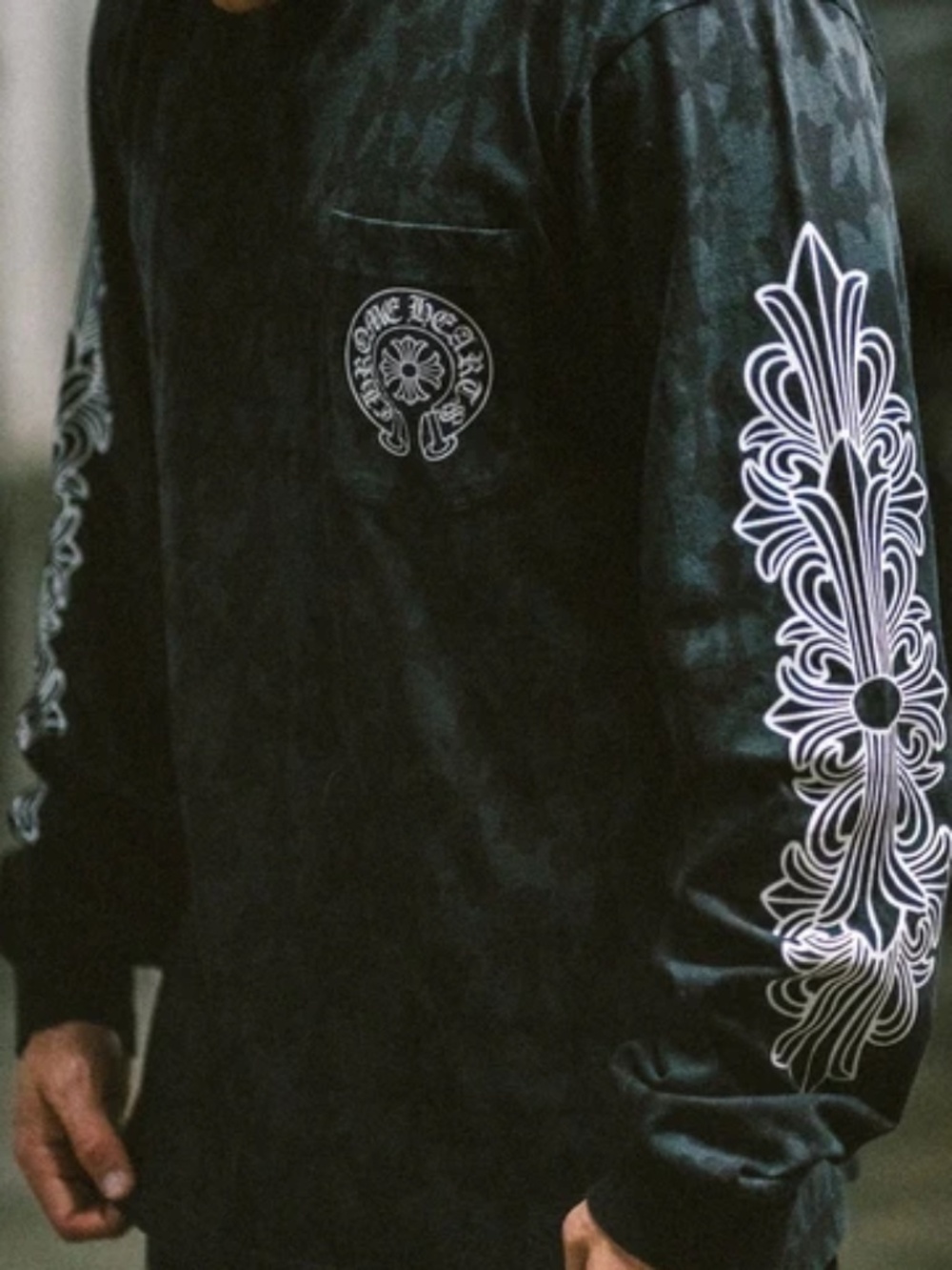 Chrome Hearts Cemetery Jacquard Horseshoe Long Sleeve